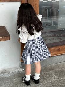 DAZY Toddler Girls' Casual Cute Summer Short Sleeve Blouse - White - View 2