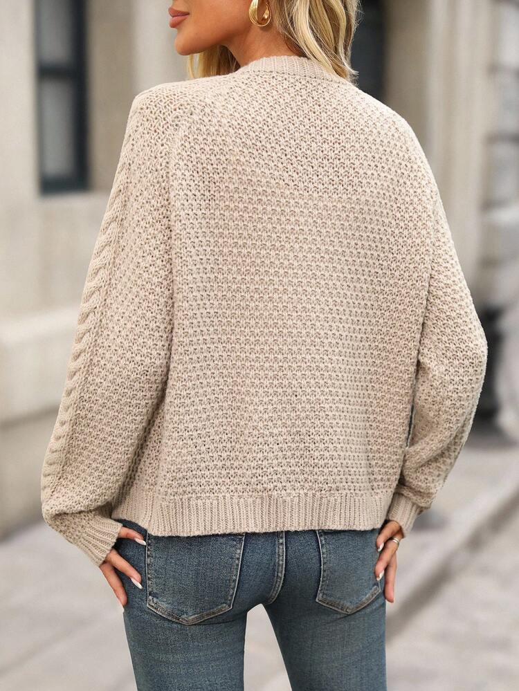 Women's Casual Solid Color Button Front Cardigan, Autumn/Winter Fall For Women Winter For Women Women's Winter Sweater Going Out