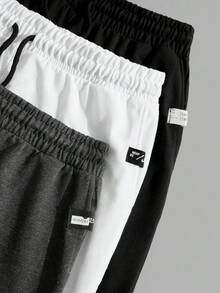 RueChic Men Cottonline 3pcs Pack Drawstring Patched Regular Short - Multicolor - View 4