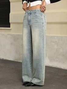 Jeanoix Women Y2K Jeans - Medium Wash - View 3