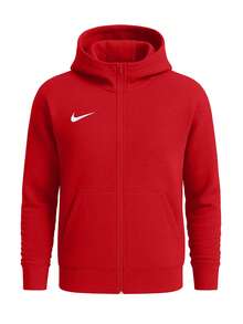 Park 20 Youth Fleece Full Zip Hoodie University Red/White - Red - View 1