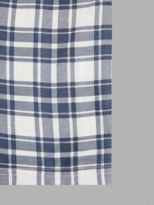 EURMUSE Bộ đồ mặc nhà cottonline kẻ caro in họa tiết 3 món thường ngày cho nam và quần đùi - Xám - Xem 6
