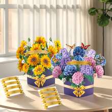 2Pcs/1set 3D Pop-Up Multi-Purpose Cards-Greeting Thank You Cards Birthday Cards With Laser-Cut Flowers,Back To School Essential,School Supplies For Teacher's Day,Handmade Textured Bouquet With Blank Note Card And Envelope For Birthday, Mothers Day, Wedding, Graduation, Anniversary,Thank You Gifts For Lovers Women Teachers Gifts- Summer Celebration - Multicolor - View 2