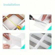 4/8/16pcs Plastic Table And Drawer Storage Partitions, Adjustable Partition Storage System, Suitable For Offices, Dormitories, Homes - No Power Required Organizer Storage Travel Summer - Multicolor - View 3