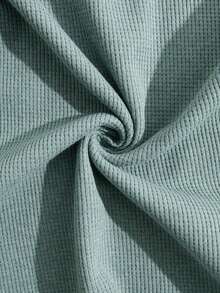 RueChic Men Waffle Fabric Patched Regular T-Shirt Set - Mint Green - View 7