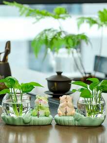 1 قطعة إناء زجاجي للزراعة المائية - وعاء زهور شفاف أنيق لديكور المنزل - إكسسوار مثالي لطاولة الطعام في غرفة المعيشة والنوم والمناسبات الخاصة ، عيد الأم والزفاف