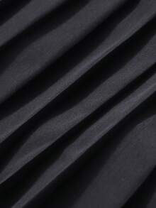 Girls' Patchwork 2-In-1 Dress, Flare Sleeves And Bow Decor, Suitable For Spring/Summer, School/Campus Wear - Black - View 5
