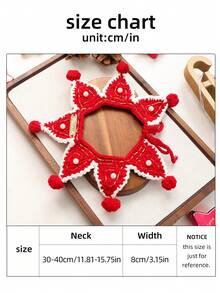 PETSIN 1 pièce Bavoir pour animal de compagnie, décoration de Noël universelle pour chats et chiens, serviette à bavouiller en tricot pour l'automne et l'hiver - Multicolore - Voir 2