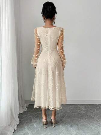 Rafferiza Elegant spetsklänning i jacquard