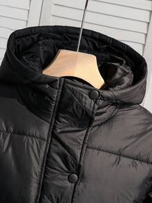 Tween Girl Clothes Puffer Jacket Girls Coats Black Puffer Jacket Girls Winter Coat Padded Coat Cozy - Black - View 6