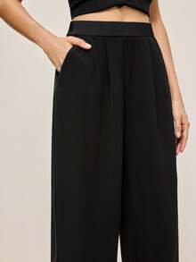 BizChic Pantalones de mujer con bolsillos laterales negros, nuevos para invierno y verano 2025. Vintage, elegante, urbano, casual, romántico, estilo de los 90. Adecuado para fiestas elegantes, graduaciones, vacaciones, bodas, citas, conciertos, brunch, aeropuerto y talla grande. - Negro - Ver 6