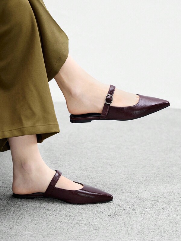 CUCCOO BIZCHIC Women's Fashion Versatile Pointed Toe Flat Sandals