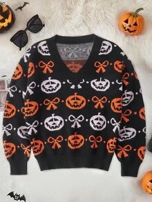 SHEIN LUNE Halloween Women Sweaters Fall Winter Cloth For Women - Black - View 1