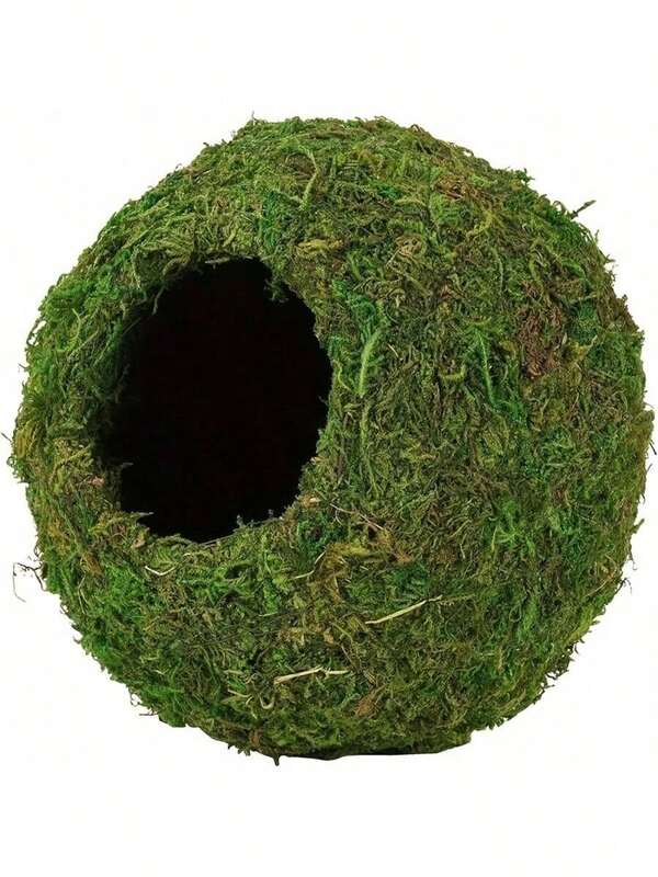 1pc Mossy Caves, Artificial Green Moss Caves Hide For Pet Reptile Frogs And Snakes, Terrarium & Vivarium Decor, Crested Gecko Tank Decor (Woodland Green),Halloween Decor, Back To School, Fall Decor,Christmas Decorations,Wall Decor, Bedroom Curtains,