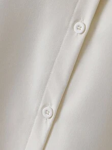 Spring & Autumn New Peter Pan Collar Lace Trim Chic & Fashionable Loose Long Sleeve White Blouse, Fresh & Collegiate Style Fall Winter - Apricot - View 6