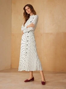 MOTF PREMIUM 女士简约商务链条装饰低跟粗跟鞋 - 酒紅色 - 查看 10