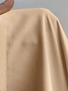 Maweii 大码两件套：不对称下摆宽松休闲度假上衣和短裤，黄色 - 卡其色 - 查看 6