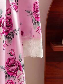 Women Floral Print Back To School Fashion Robes, Fall - Multicolor - View 7