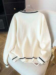 GlowEve CURVE 大码女式拼色蝴蝶结前扣开衫