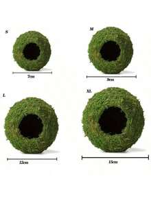 1pc Mossy Caves, Artificial Green Moss Caves Hide For Pet Reptile Frogs And Snakes, Terrarium & Vivarium Decor, Crested Gecko Tank Decor (Woodland Green),Halloween Decor, Back To School, Fall Decor,Christmas Decorations,Wall Decor, Bedroom Curtains,