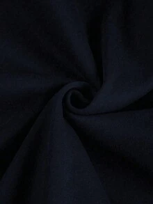 SHEIN 女士休闲标语骷髅印花落肩长袖卫衣，秋季 - 藏蓝色 - 查看 4