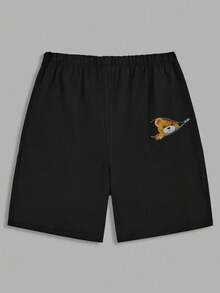 RueChic Men Cottonline 2pcs Multi Pack Bear Printed Regular Shorts - Multicolor - View 8