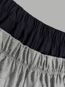 RueChic Men Cottonline 2pcs Pack Patched Regular Loungewear Pants - Multicolor - View 3