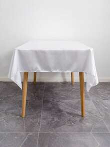 1 Stück elegante weiße knitterresistente Tischdecke für Halloween, Weihnachten, Geburtstag und mehr - strapazierfähige Polyester-Tischdecke, geeignet für Outdoor-Picknick, Hochzeit, Camping und Küchendekoration