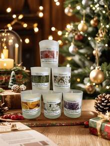 1 件玻璃罐香薰蜡烛，天然大豆蜡烛，迷你紧凑型香薰蜡烛，大豆蜡长效蜡烛，香薰罐蜡烛礼物，生日情人节感恩节圣诞节礼物，1.76 盎司 - 彩色 - 查看 3