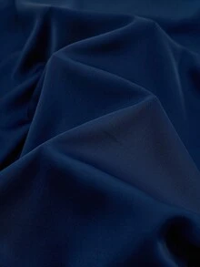 Aalyst Áo khoác cardigan dài tay cổ chữ V cao cấp, thời trang thanh lịch, phong cách retro, quyến rũ, giản dị, có thắt lưng, khóa eo, chất liệu satin trơn - Màu xanh hải quân - Xem 7