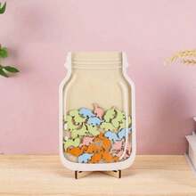 1 件教室之星奖励罐，附有酷炫教学贴纸 - 木制，非常适合家庭和学校教师激励贴纸教室奖励罐返校 - 彩色 - 查看 9