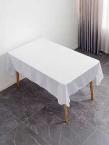 1 Stück elegante weiße knitterresistente Tischdecke für Halloween, Weihnachten, Geburtstag und mehr - strapazierfähige Polyester-Tischdecke, geeignet für Outdoor-Picknick, Hochzeit, Camping und Küchendekoration