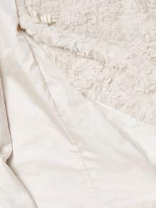 SHEIN MOD Plus Size Khaki Faux Fur Jacket, Loose Fit Faux Fur Coat For Autumn/Winter,Faux Plush Coats, Winter Coats, Fall Coats, Button Coats,Winter Coats,Autumn Coats,Fall  Coats,Fur Coat,Winter Coat - Khaki - View 6