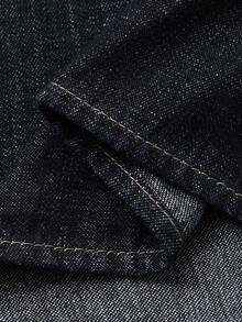 DAZY Vintage Washed Sleeveless Round Neck A-Line Waist Casual Denim Dress For Women, Autumn/Winter - Blue - View 7