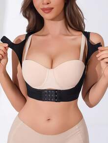 SHEIN Sujetador deportivo con absorción de impactos y efecto moldeador sin costuras - Negro - Ver 5