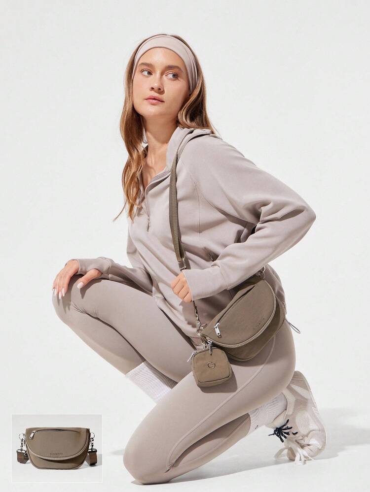 1,5 L Sac à bandoulière résistant à l'eau pratique pour les déplacements avec pochette amovible nano, usage quotidien et décontracté