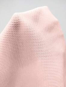 EMERY ROSE Hollow Out Hooded Long Sleeve Sweatshirt - Baby Pink - View 7