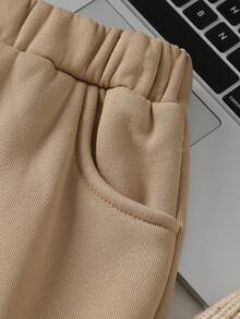 Genkimix Kids Autumn/Winter New Boys Casual Sports Sweatpants With Pockets, Simple & Stylish Cuffed Trousers Fall