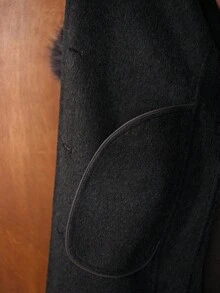 MOTF PREMIUM ABRIGO DE LANA CON CINTURÓN Y BOTONES PARA OTOÑO E INVIERNO - Gris - Ver 8