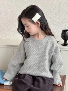 DAZY Girls Young Girl Comfortable Cute Pullover Sweater Fall,Winter - Grey - View 1