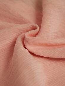 GENKIRA 长袖连衣裙，深V领荷叶边设计，简约剪裁，灯笼袖设计，优雅大方 - 藕粉色 - 查看 7