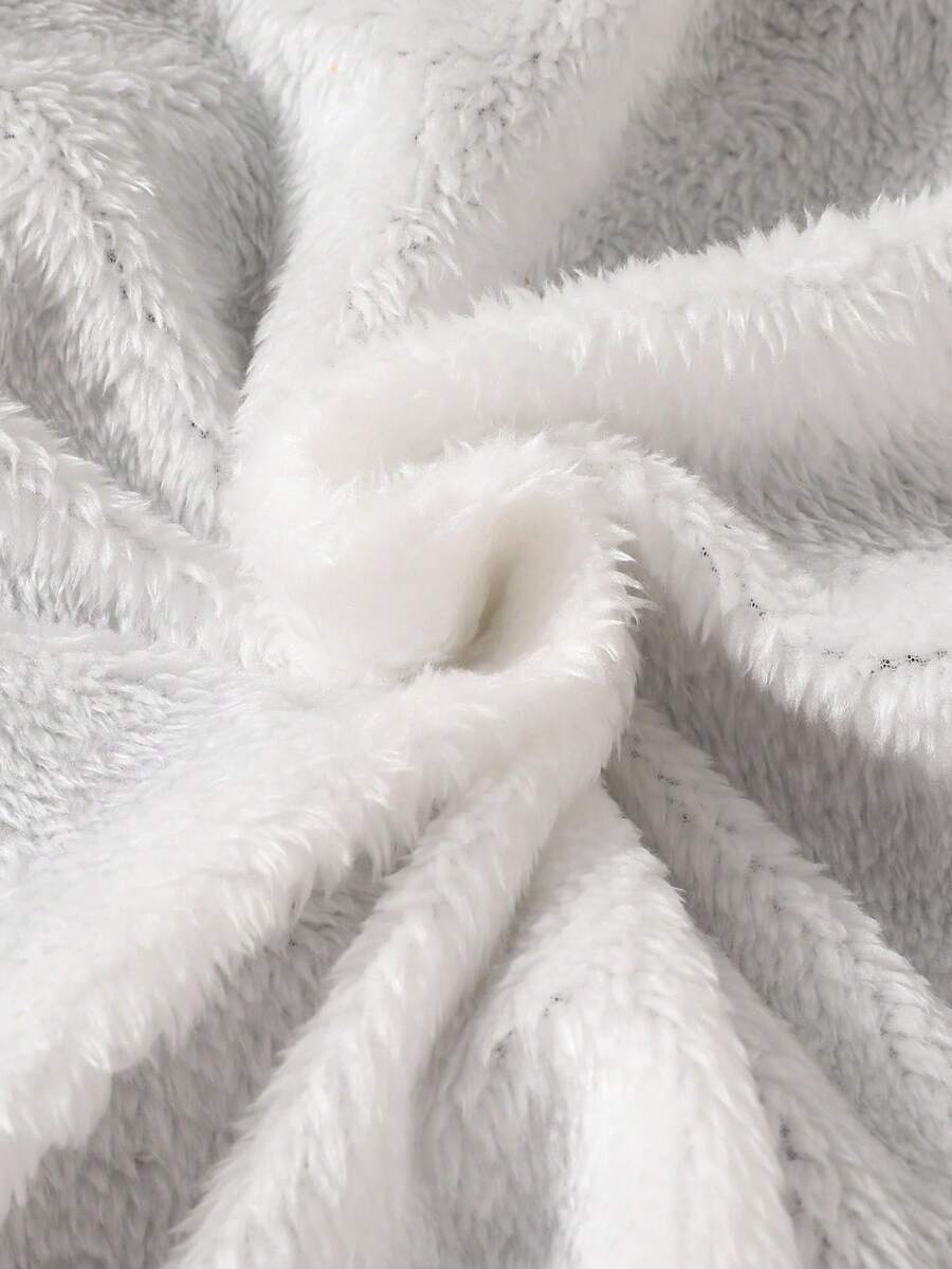 女童加厚黑色羊毛外套,适合秋冬季外出和日常穿着 - 黑色 - 查看 1