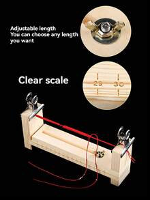 便携式织布机 - 木制工艺架，配有可调节夹子、DIY 绳索和珠子制作套件