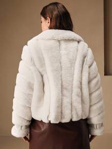 Anewsta KF15008-DM 秋冬新年优雅时尚圣诞外出女装 - 米色 - 查看 2