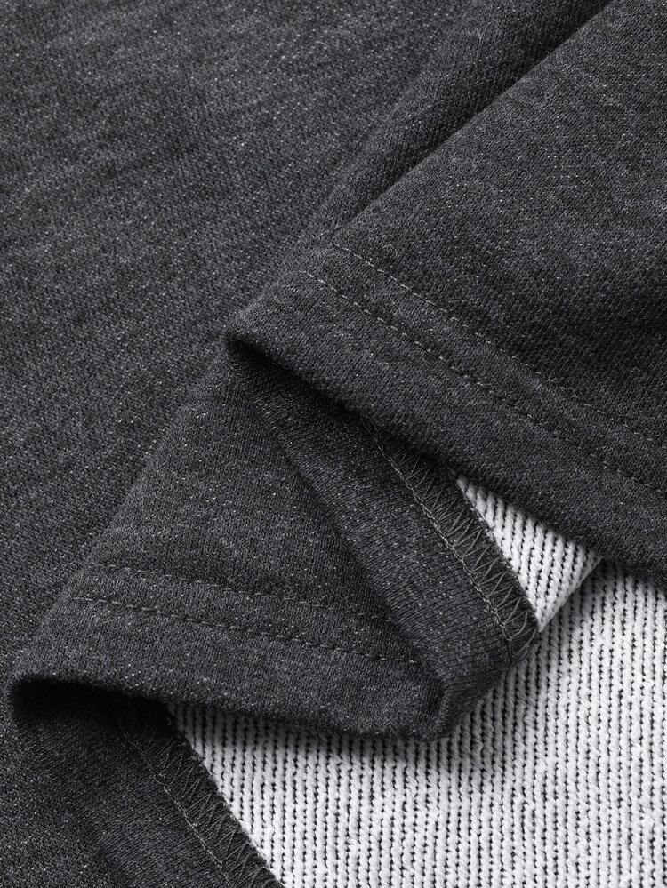 Women's Loose Fit Solid Color Hooded Long Sleeve Pullover Sweatshirt, Casual Street Style, Autumn/Winter Hoodies