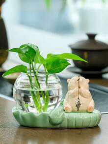 1 قطعة إناء زجاجي للزراعة المائية - وعاء زهور شفاف أنيق لديكور المنزل - إكسسوار مثالي لطاولة الطعام في غرفة المعيشة والنوم والمناسبات الخاصة ، عيد الأم والزفاف