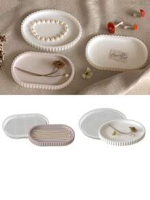 圆形泡泡珠托盘收纳盒，环氧树脂模具，DIY香味石膏板，硅胶模具，返校