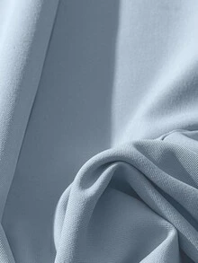 GlowEve Đầm nữ cổ chữ V tay dài, dài vừa phải, cài nút kim loại thanh lịch - Màu xanh lam - Xem 8