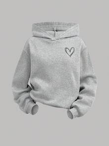 SHEIN Girlism Bộ 3 món áo nỉ mềm mại, thoải mái, in hình trái tim, dành cho nữ tuổi teen, thích hợp cho mùa đông và thu. - Nhiều màu - Xem 9