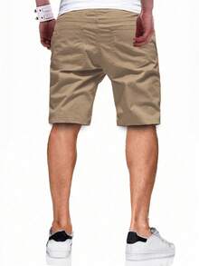 Manfinity Homme 2pcs Men's Loose Fit Drawstring Waist Slant Pocket Shorts